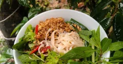 Phở trộn chay đậu hũ sả tỏi