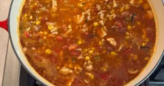 Smoked Rotisserie Chicken Taco Soup